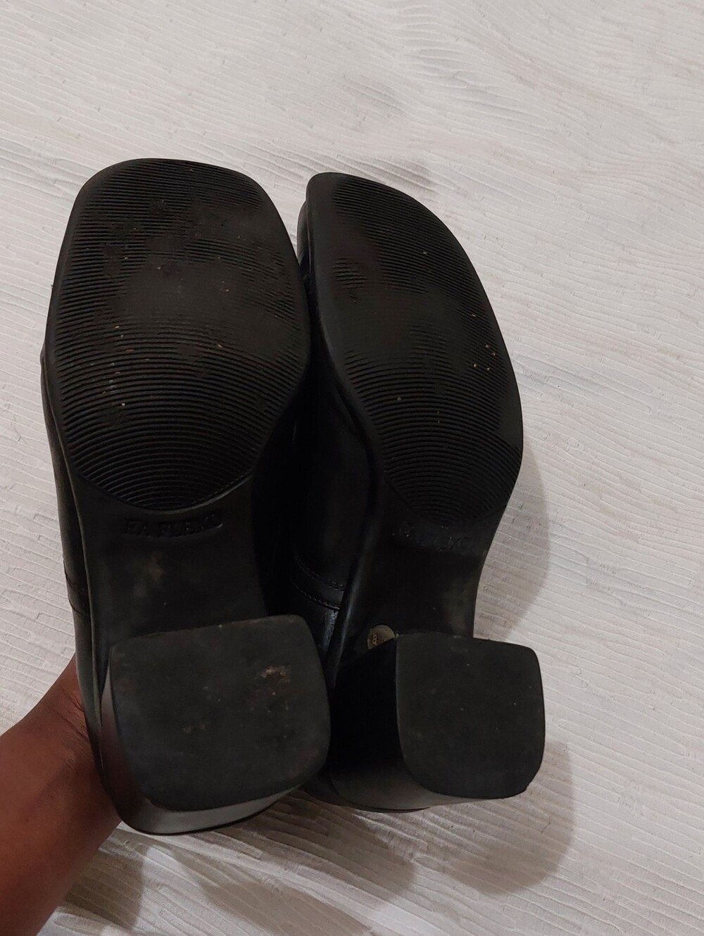Vintage Enzo Angiolini Black Lace-Up Block Heel Women's Shoes Size 8.5 - Picture 7 of 13